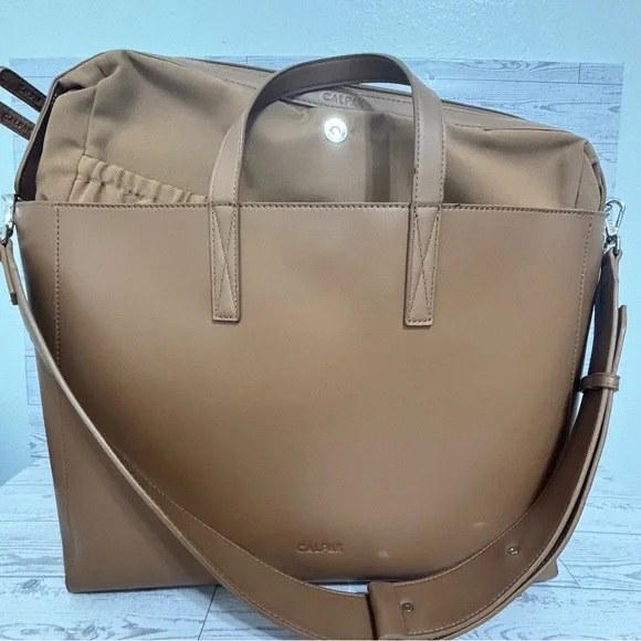 Calpak Haven Laptop Tote Bag in Toffee - Picture 10 of 15